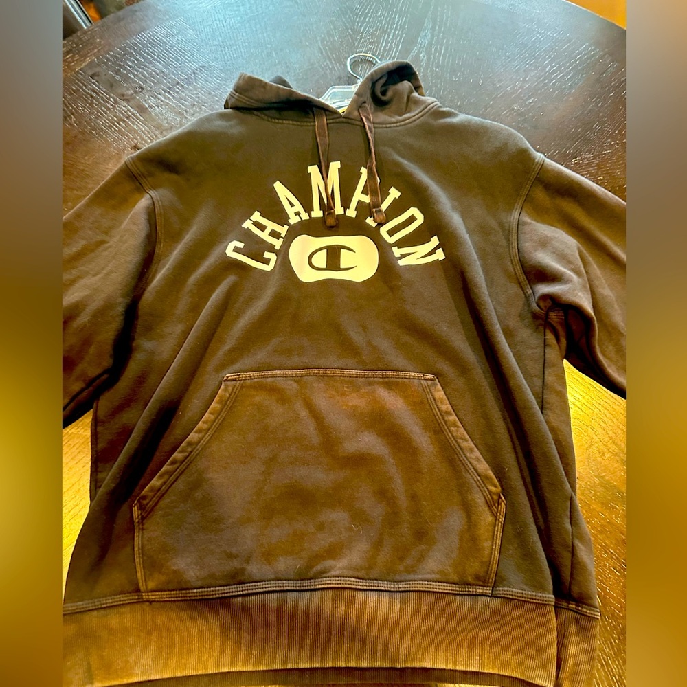 Champion Men's Vintage Wash Varsity Hoodie, Arch Logo - Size Medium - Picture 1 of 6